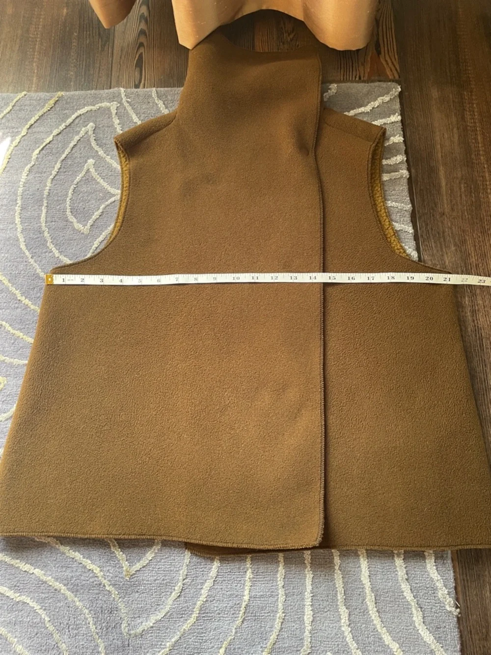 Oho Bainbridge Island Brown Sleeveless Fleece Vest‎ Artisan Made Washington